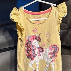 Isaac Mizrahi Pink and Yellow Short Sleeve Tees with Ruffled Sleeves